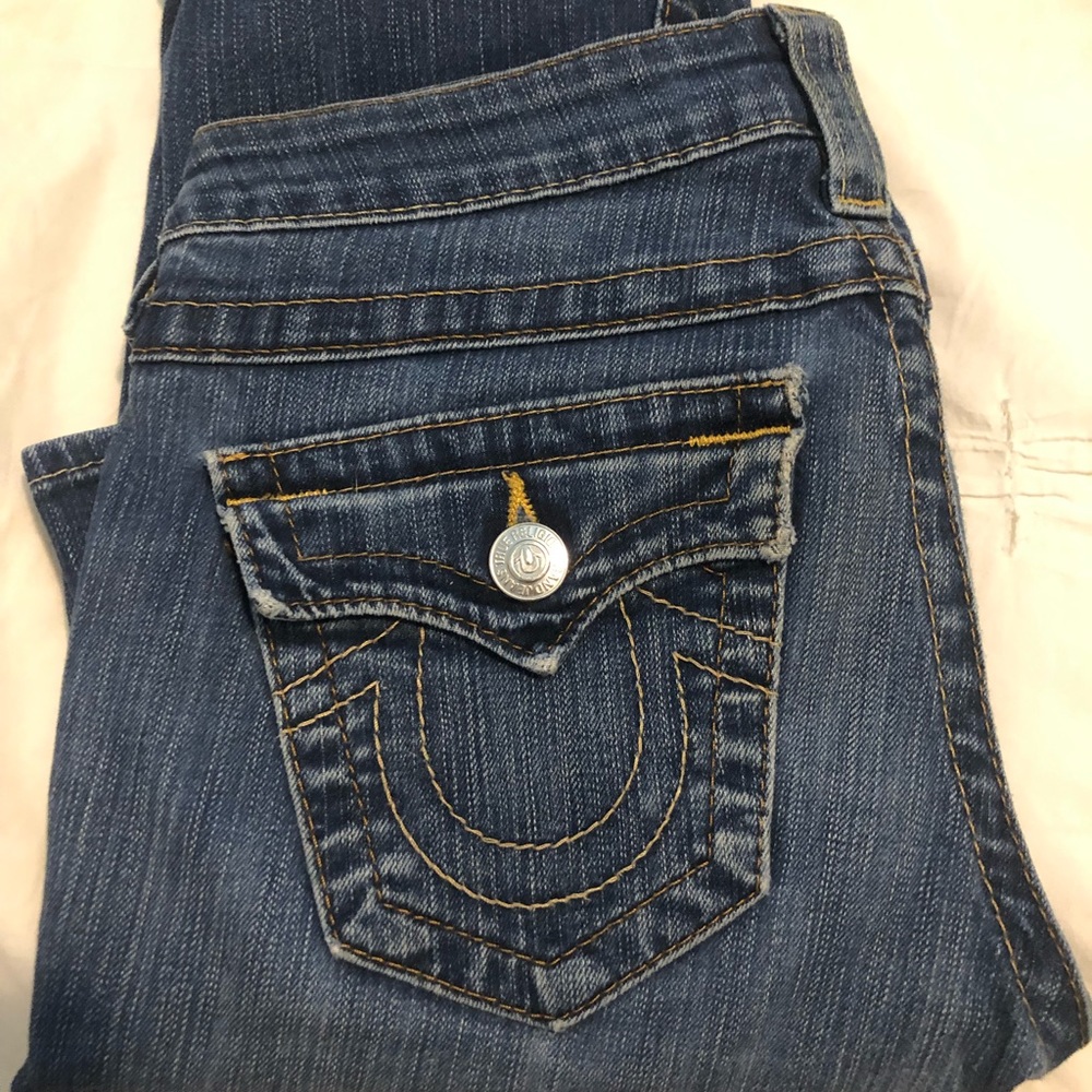 True Religion Blue Straight Leg Jeans